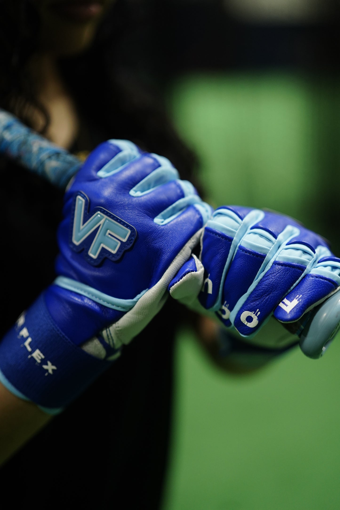 Viper Flex "Focus" Long Cuff Batting Gloves – BLUE