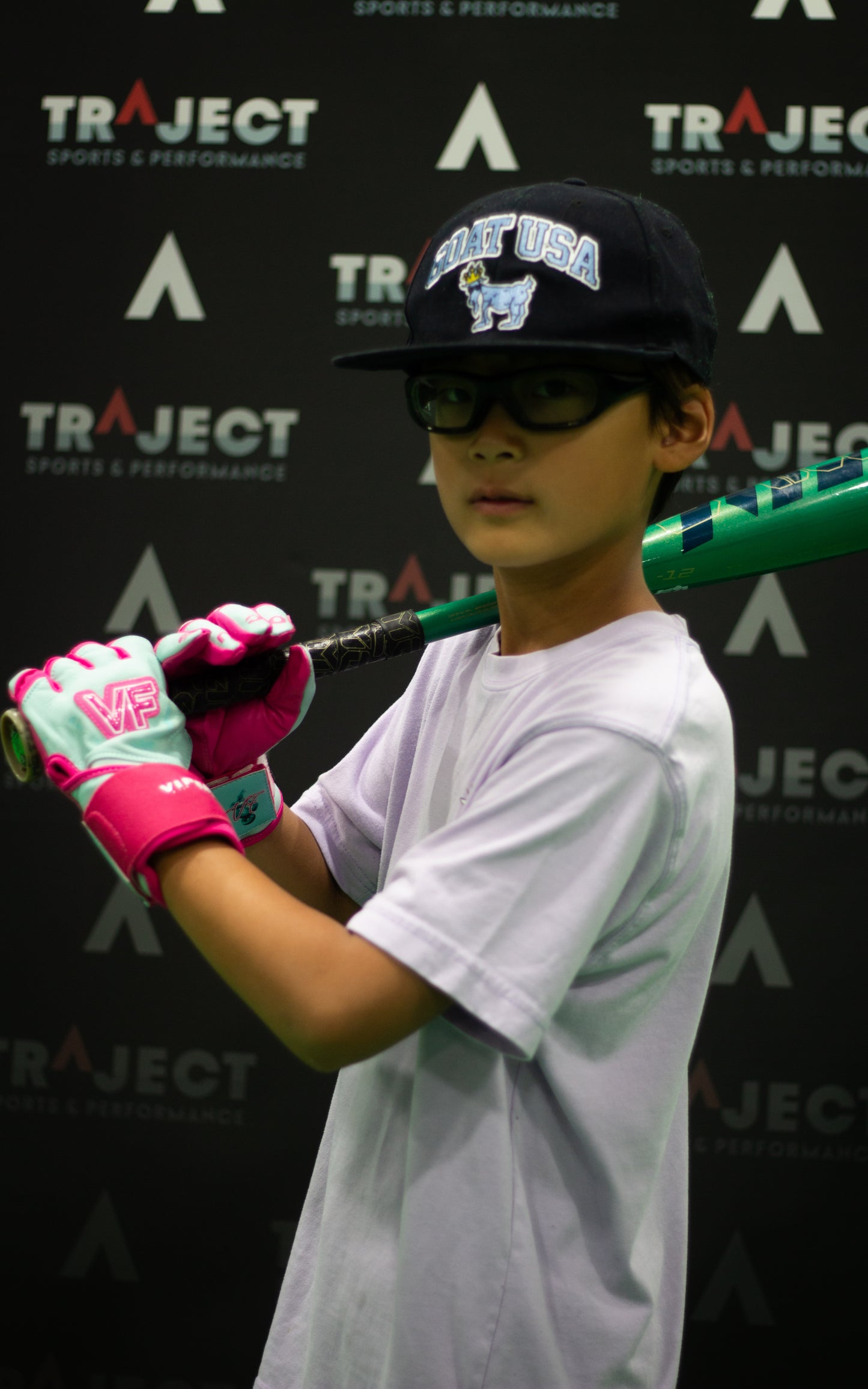 Viper Flex "Focus" Long Cuff Batting Gloves – TEAL/PINK