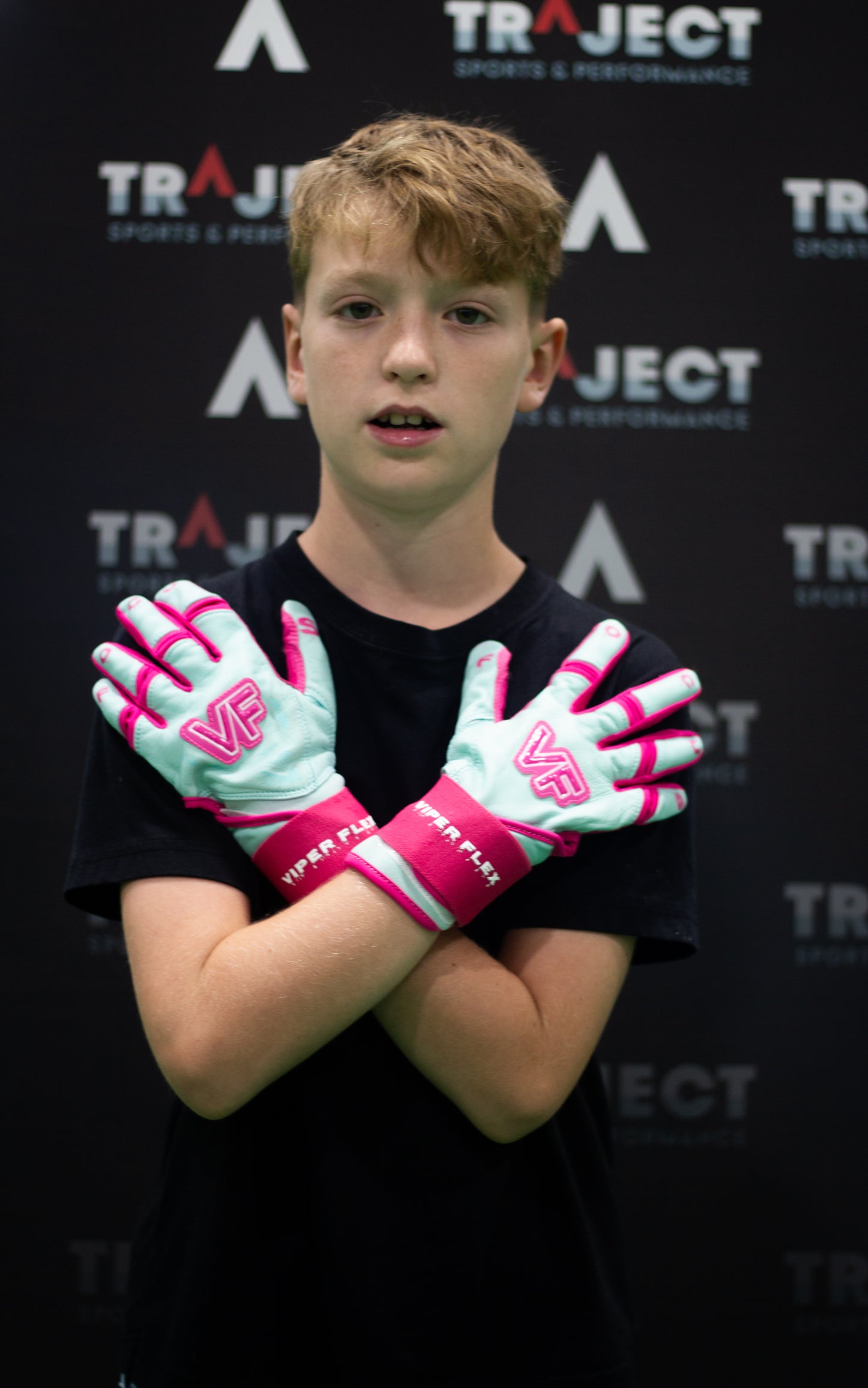 Viper Flex "Focus" Long Cuff Batting Gloves – TEAL/PINK