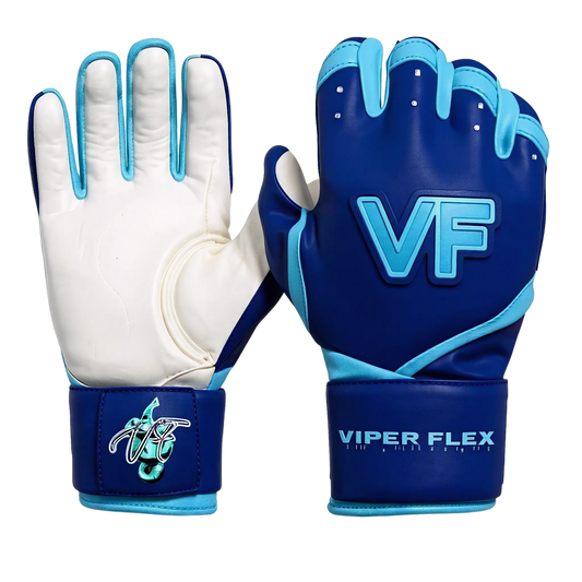 Viper Flex "Focus" Long Cuff Batting Gloves – BLUE